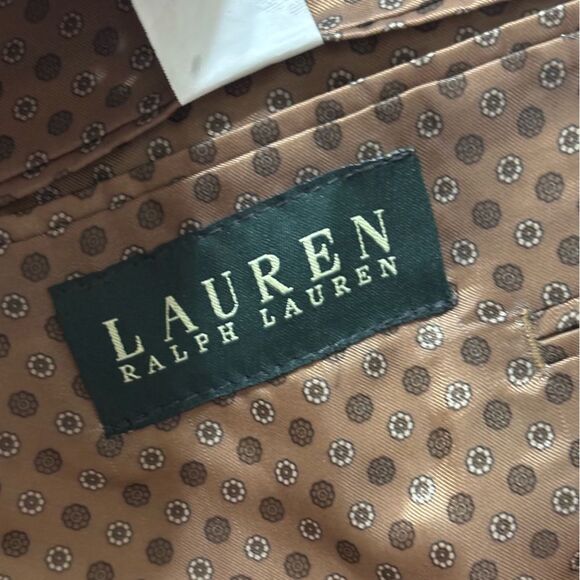 Lauren Ralph Lauren Blazer Mens 44L Brown Sport Coat Wool Silk Cashmere Jacket - Picture 6 of 6